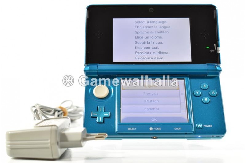 Nintendo 3DS Console Aqua Blue + Charger - 3DS