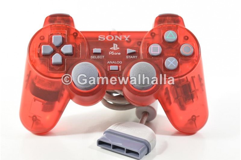 PS1 Dualshock Controller Clear Red - PS1