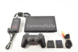PS2 Console Plat Noir + Manette Sans Fil - PS2