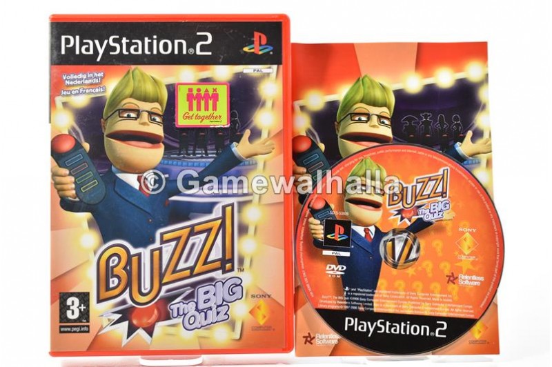 Geplooid plakband Groene achtergrond Buzz The Big Quiz - PS2 kopen? 100% garantie | Gamewalhalla